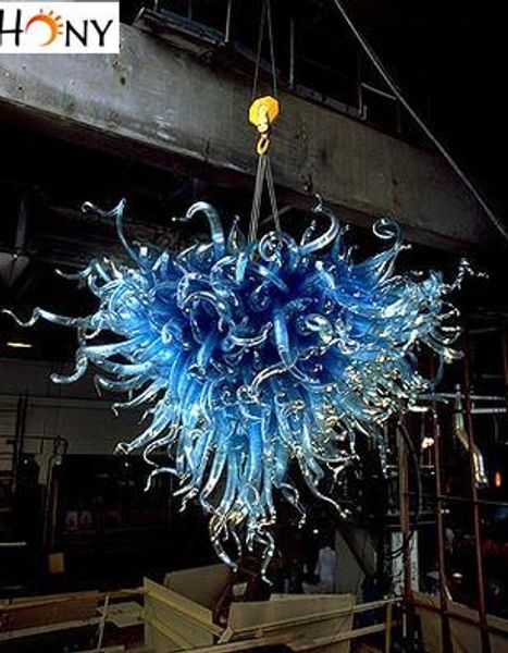 

blue crystal blown glass chandelier lamps led chandelier lighting fixture