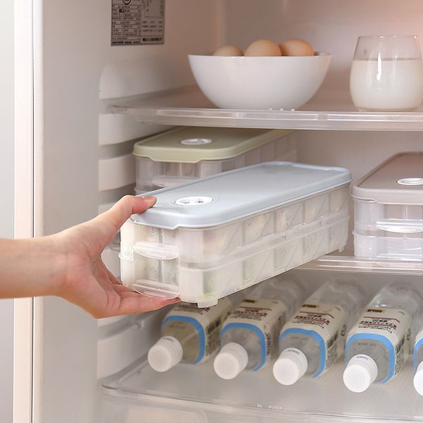 

f317 home furnishing double-deck three layers dumplings box kitchen refrigerator fresh box multi-storey can superposition accept