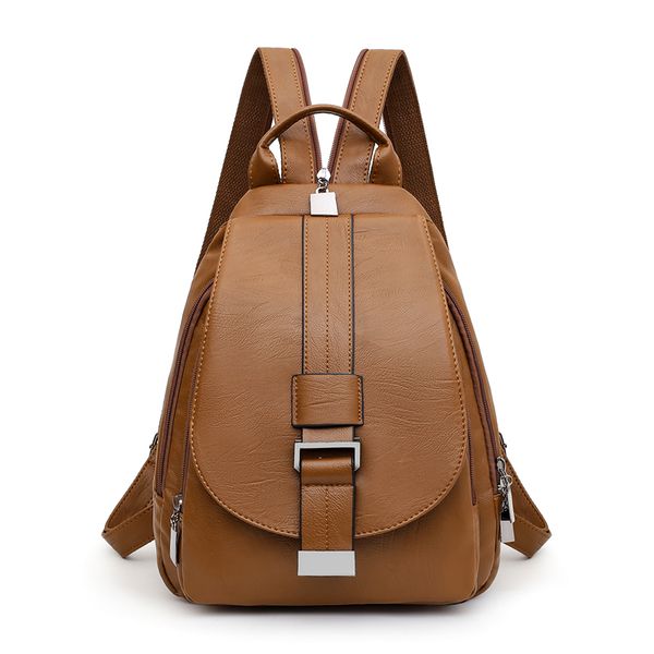 

women leather backpack backpack for school teenagers girl sac a dos travel bagpack ladies mochila feminina new2020