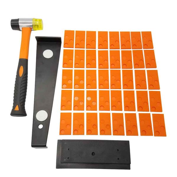 

43pcs heavy duty practical 40 spacers tool tapping block fitting installation kit diy woodworking laminate wood flooring mallet
