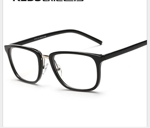 

new retro flat mirror fashion universal glasses frame for men and women literary temperament student flat mirror, White;black