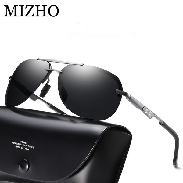 

mizho sunglasses men polarized pilot uv400 hd mirror lens strong durable frame driver sunglasses women polaroid, White;black