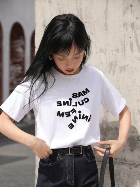 

women's t-shirt 2020 early spring new letter print white t-shirt
