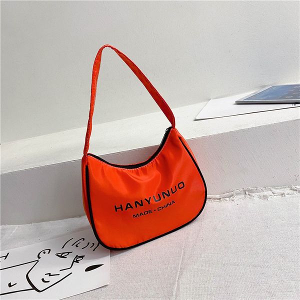 

2020 new female bag 2 oxford candy color bag shoulder crescent moon retro armpit female high