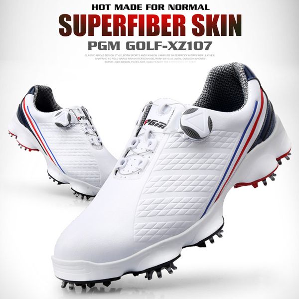 

newly golf men shoes waterproof antiskid shoes breathable button buckle sports shoe spiked nail sneakers bn99
