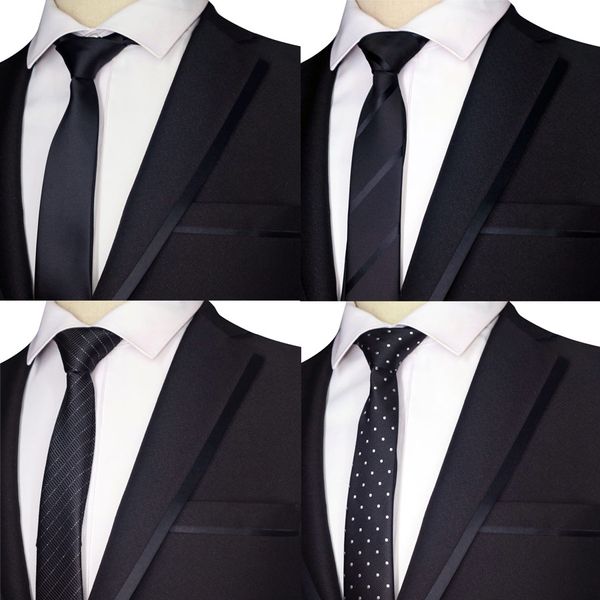 

2019 exclusive 59" long 5cm mens skinny ties black polyester silk stripes dots jacquard narrow slim necktie man neck tie party, Blue;purple