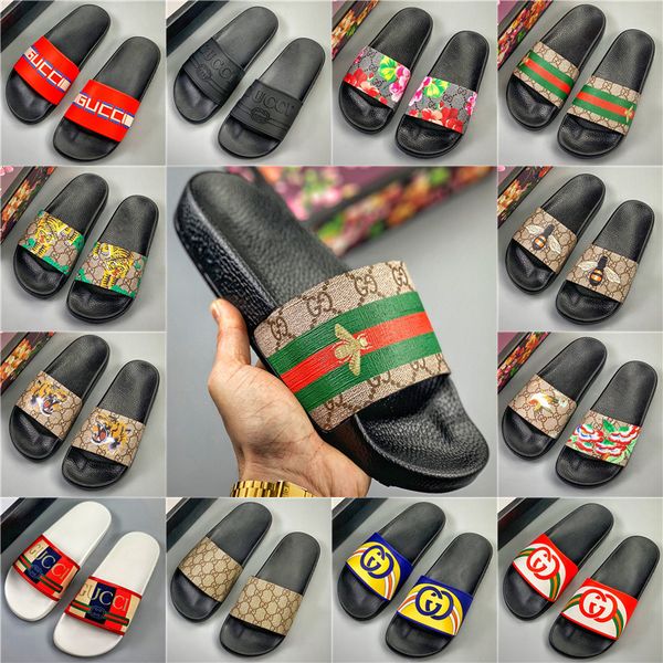 

with box] women man slippers flat slides sandals flip flop summer shoes fashion slip slippers designer beach shos bedroom shoes gq064, Black