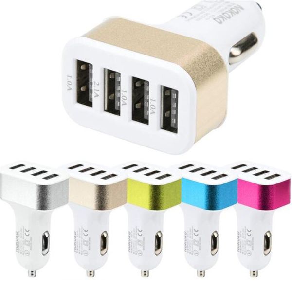 

4 ports universal mobile phone charger 2.6a plug power adapter cell phone dual usb car charger