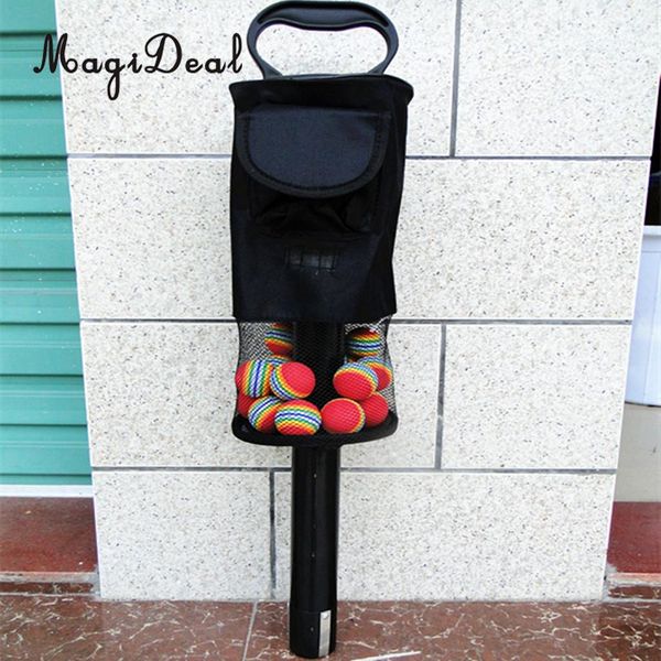 

magideal portable golf shag bag pick up golf ball storage retriever collector holds 75-80 balls black