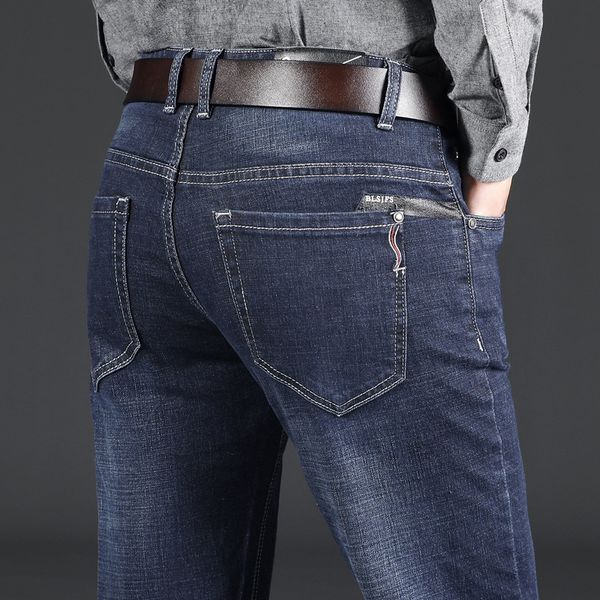 

brand men's clothing 2018 new men 's jeans fashion retro straight jeans for men casual trousers, Black
