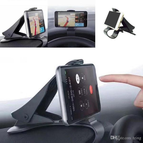 

6.5inch dashboard car phone holder easy clip mount stand car phone holder gps display bracket classic black car holder support