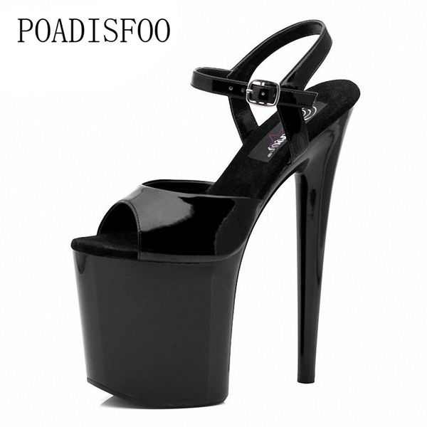 

ltarta nightclubs fun female shoes 20cm waterproof platform roman fish mouth ladies super high heel sandals lyp-e-056, Black