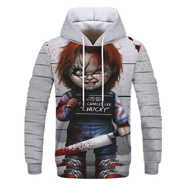 

mens designer killing children d digital printing hoodie, Black