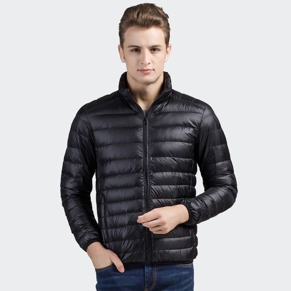 

2019 men's new style lightweight down jacket men's stand collar winter coat plus-sized wear factory wholesale, Black