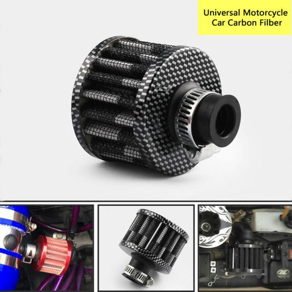 

2020 new 12мм углерода автомобиля масло холодного впуска воздуха картером turbo vent вентиляционный фильтр универсальные автомобили мотоцикл