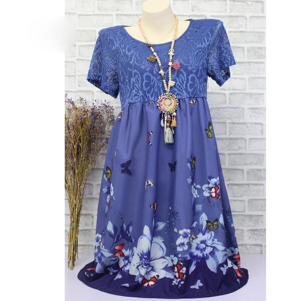 

womens designer dress women clothes summer new arrival women fashion round neck mini dress flowers printed splicing party ruffled dresses, Black;gray