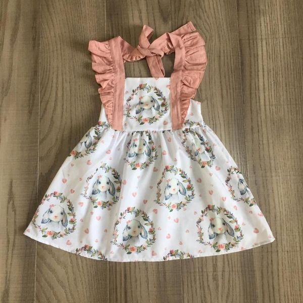 

new arrivals easter baby girls spring summer children clothes cotton sleeveless dress dusty pink woven floral knee length, Red;yellow