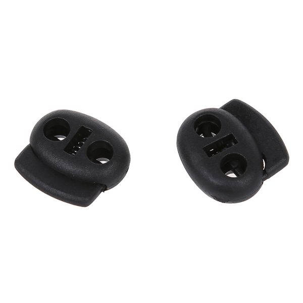 

100 x black cord locks bean active 2 holes auto locks