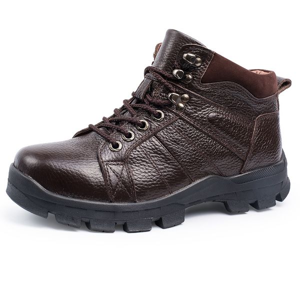 

men snow boots waterproof men footwear 2019 autumn ankle boots breathable supper warm fur winter, Black