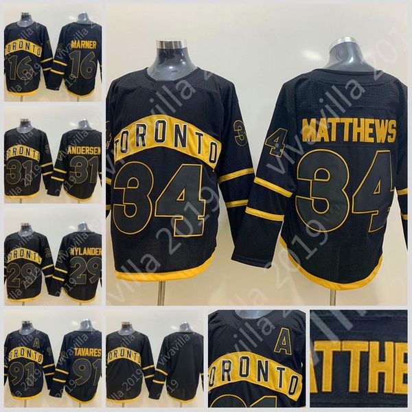 

34 Auston Matthews 29 William Nylander 2019 Black Toronto Maple Leafs 91 John Tavares 31 Frederik Andersen 16 Mitchell Marner Hockey Jerseys