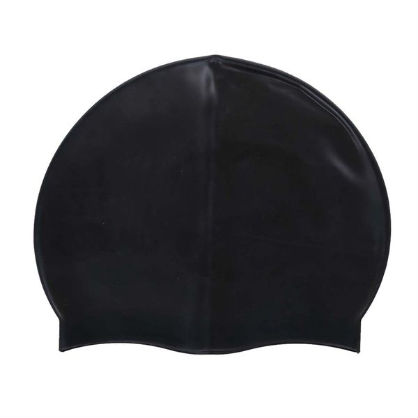

black durable stylish sporty latex swimming cap hat swimming caps