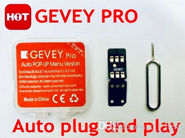 

100% tested perfect 2020 original gevey pro v13.1.1 unlock for 13.3 ip6 7 8 plus max ip11 pro max 8 7 6 se all carriers