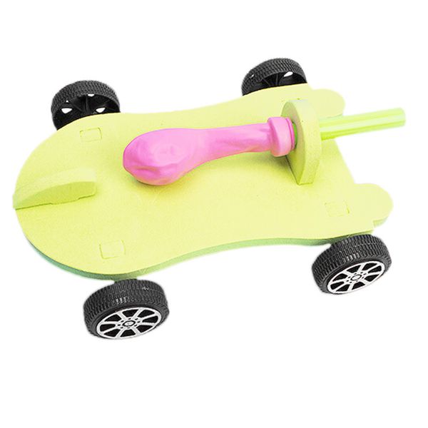 

diy balloon powered car recoil force science technology experiment students toyschildren baby play supplies