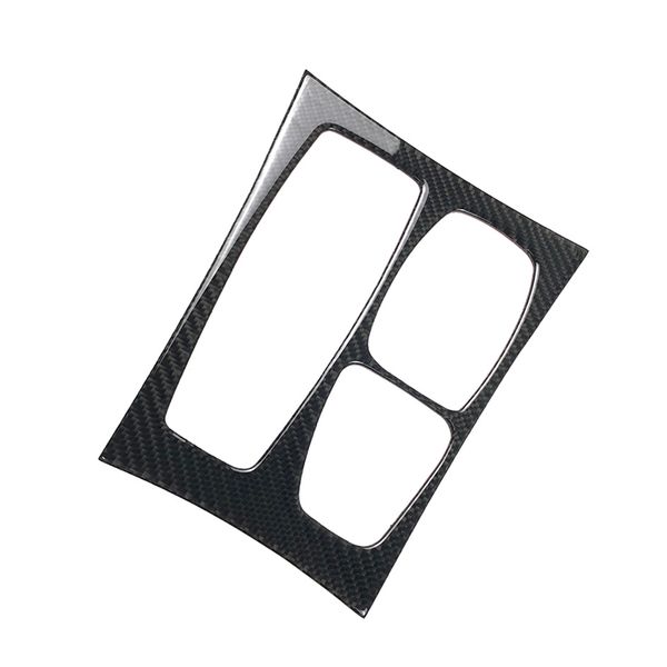 

carbon fiber gear shift panel trim frame sticker decorative cover for e70 x5 e71 x6 car accessories