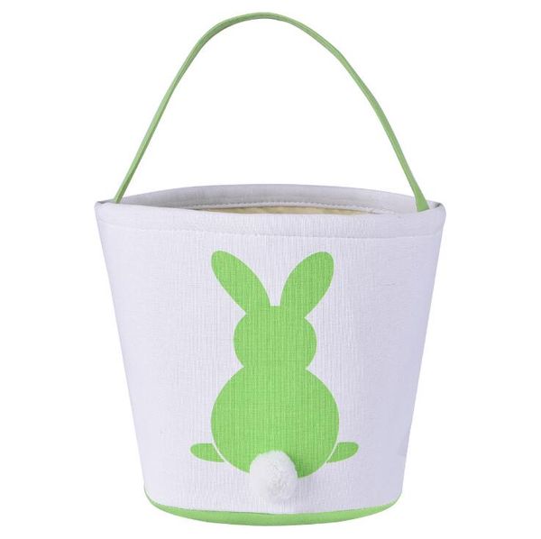 

Easter Bunny Basket Rabbit Tail Ears Barrel Bags Kids Candy Baskets Party Festival Candy Easter Eggs Storage Totes Bunny Handbags