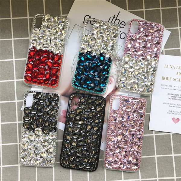 

hand made for iphone xr rhinestone case full screen diamond rhinestone case tpu silicone rhinestone cover