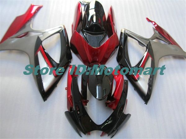 ABS Fairing definido para SUZUKI GSXR600 750 2006 2007 GSXR 600 GSXR 750 K6 06 07 vermelhos pretos carenagem gs kit + 7 presentes Sp139