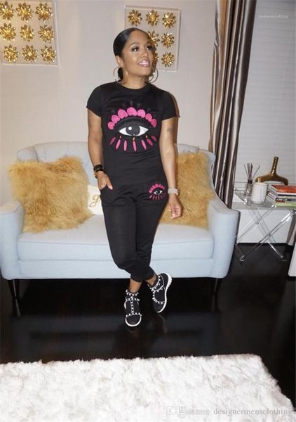 

повседневные костюмы 2шт брюки сплошной цвет одежда шорты рубашка длинные брюки секты мода одежда женщины глаза печати, White