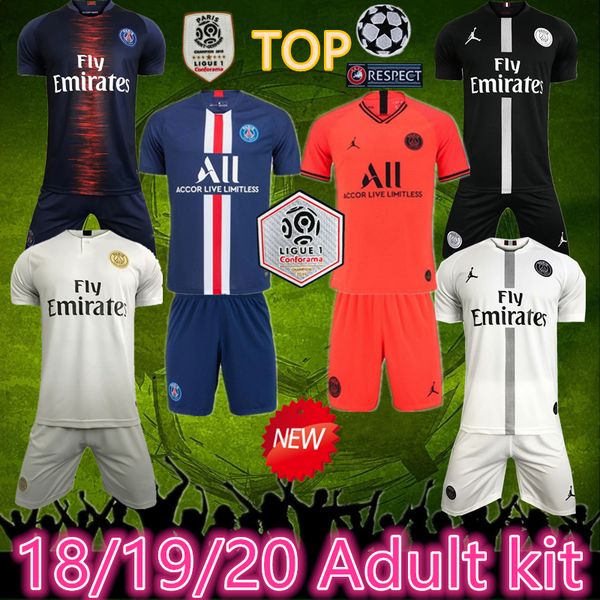 

топ Jordam 2019 2020 комплект для взрослых ПСЖ ПСЖ футбол Джерси комплект 2020 Гана Кавани Верратти MBAPPE Париж-Джерси 19 20 ПСЖ футбол Джерси