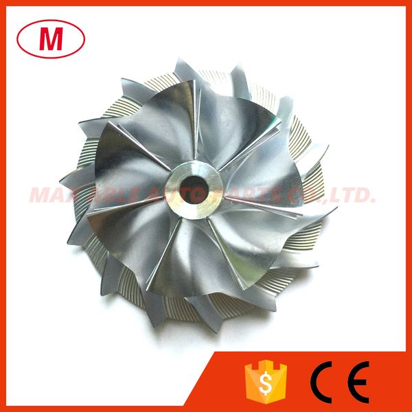 

t04b 49.53/69.96mm 7+7 blades turbo billet compressor wheel/aluminum 2618/milling compressor wheel for turbocharger cartridge/chra/core