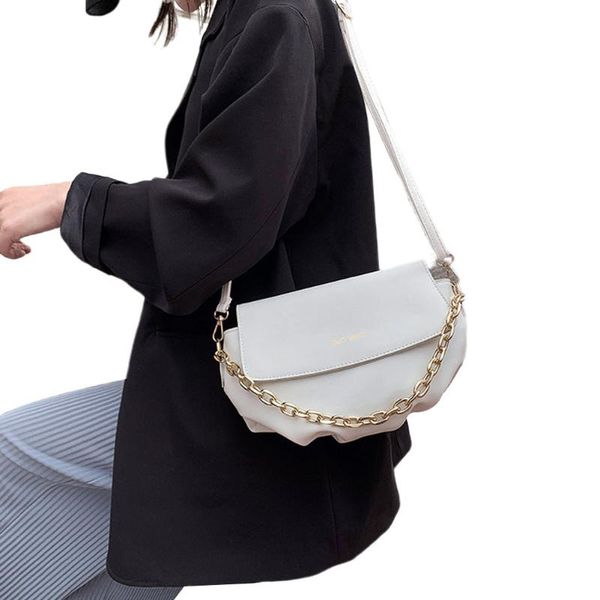 

women fashion pu leather crossbody bag ladies solid color shoulder bag chain luxury design handbag for work shopping