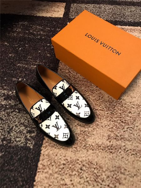 

20ss new spring autumn mens formal wedding shoes luxury brands men business dress shoes men loafers oxford shoes for men sapato social, Black