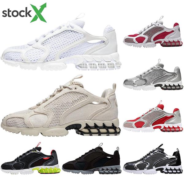 

with socks stussy zoom spiridon caged style canvas designer trainer women mens mesh running shoes platform jogging shoes sneakers 36-45