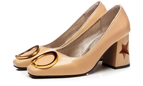 

women's shoes in spring and autumn high coarse heel square head @2519, Black