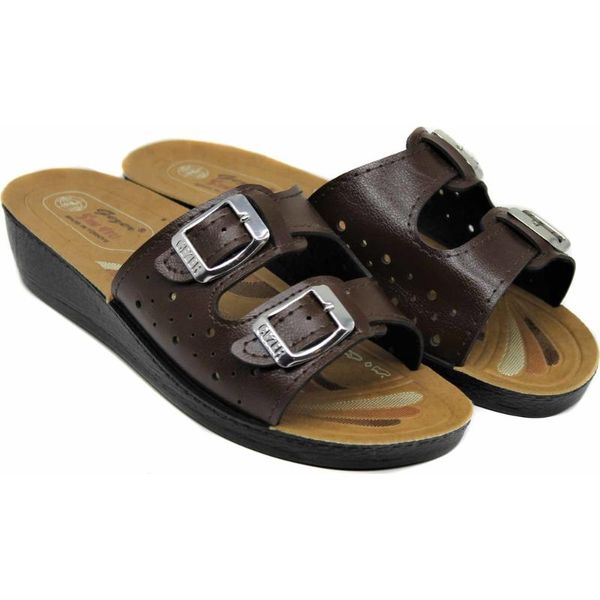 

gantry 0084 buckled woman slippers 3 color summer home slipper gantry, Black