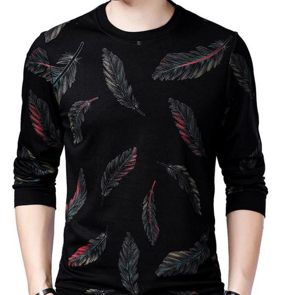 

2019 designer pullover feather men sweater dress thin jersey knitted sweaters mens wear slim fit knitwear fashion clothing, White;black