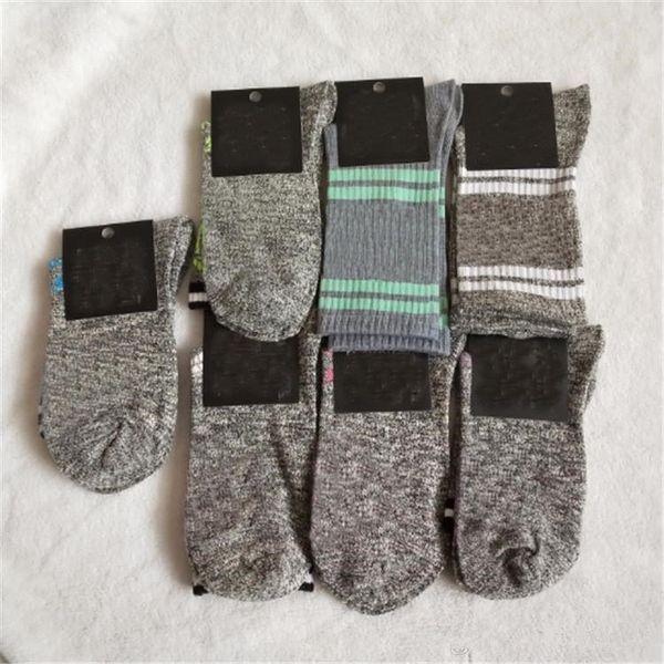 

pink grey crew socks mid-calf length socks with tags fashion women stocking cardboard long sports socks multi color, Black