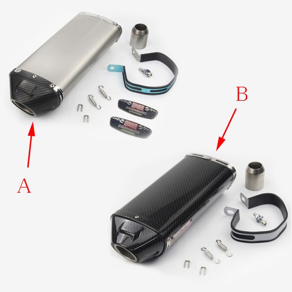

51mm universal motorcycle carbon fiber exhaust muffler tip pipe exhaust system for cbr600 cbr1000 f5