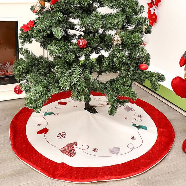 

1pc christmas tree skirt mat 48 inches large plush velvet skirt christmas holiday party decoration xmas tree
