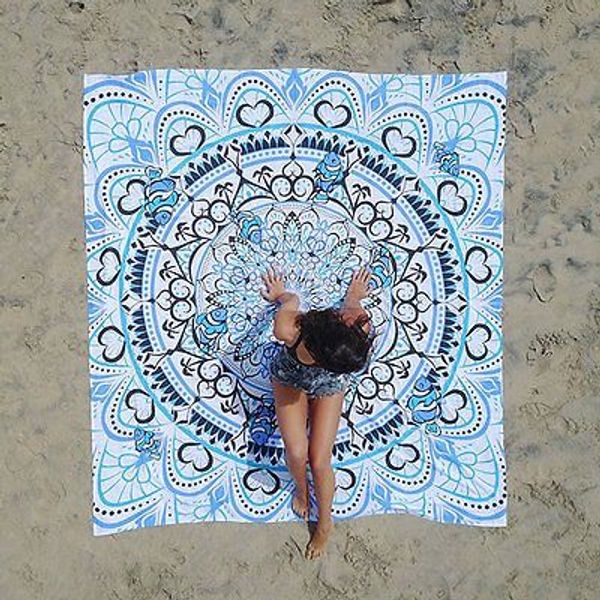 

summer mandala indian hippie boho tapestry beach picnic throw mat blanket