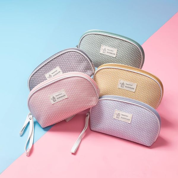 

shell cosmetic bag portable storage bag floral hand cosmetic travel wash fresh girl