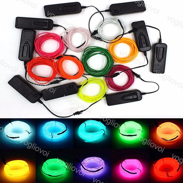 

neon light el wire 3v flexibleÂ 8 colors 3m changeable for car dance party stage props strip light christmas holiday lightÂ epacket