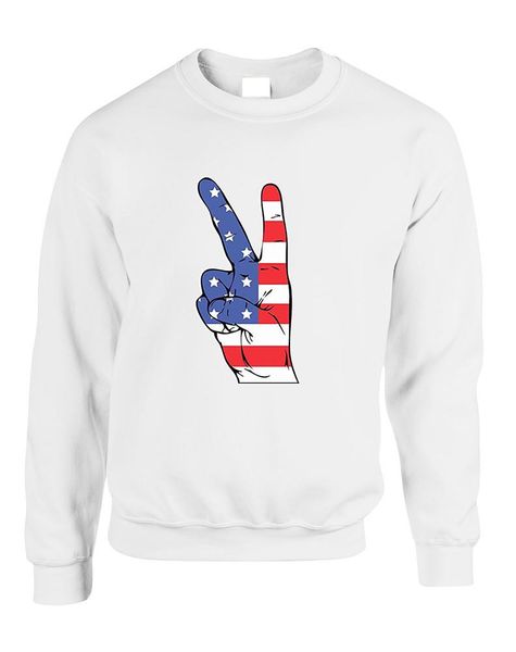 

litthing 2019 new mens hoodies v gesture print for american flag o-neck hoodies spring autumn casual pullover sweatshirt, Black