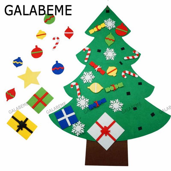 

diy felt christmas tree with ornaments merry christmas gifts for kids children new year door wall hanging xmas decoration