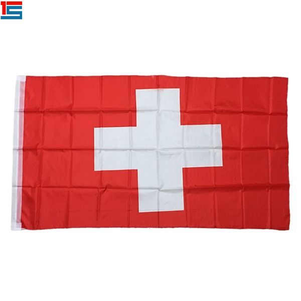 

digital printing switzerland flag 90 x 150 cm polyester national country flag banner with two grommets