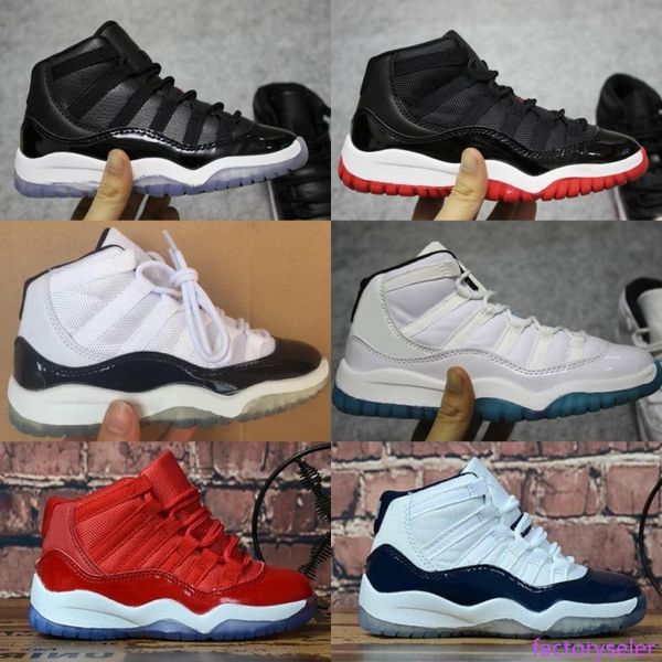 

дети 11 11s space jam бред concord gym red баскетбол обувь дети мальчик девушка белой розовая полночь navy кроссовки малыши подарок на день